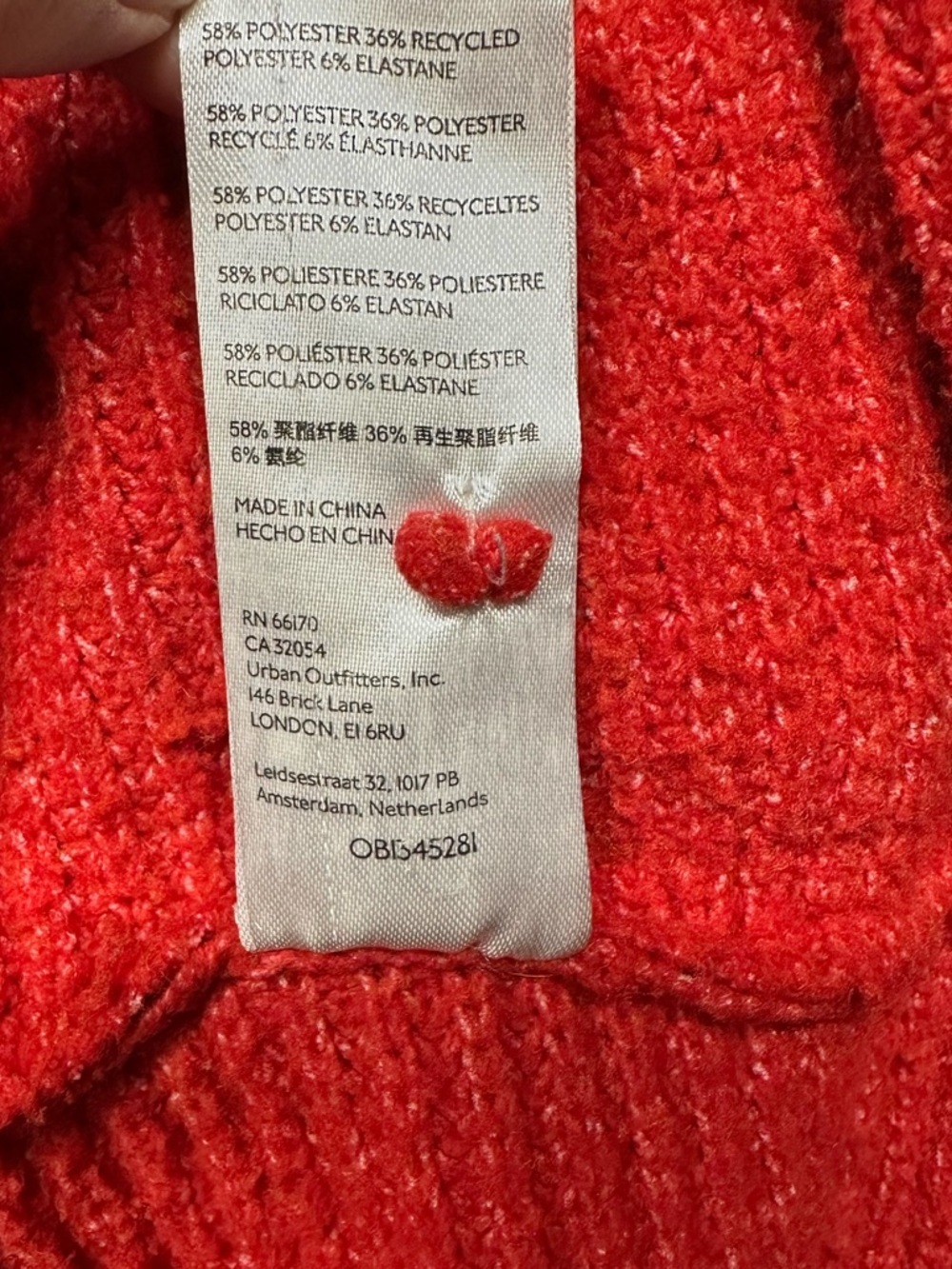 Pilcro Red Chunky Knit Turtleneck Sweater Small Cropped Cozy Textured Winter - Picture 9 of 11